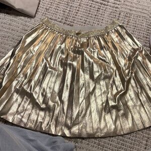 Crewcuts Shiny Gold A-Line Skirt